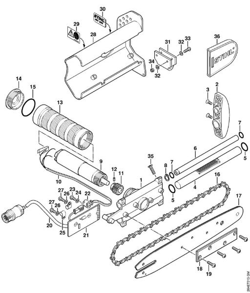 Máquinas especiales (PC, SP, MC) MC 200 Limitador de la profundidad de corte de la marca Stihl