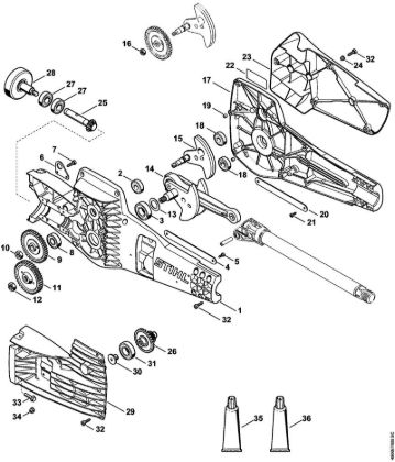 Máquinas especiales (PC, SP, MC) SP 481 Caja reductora de la marca Stihl