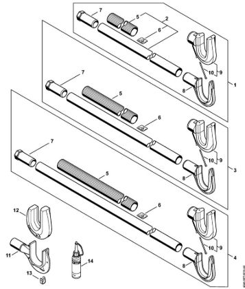 Máquinas especiales (PC, SP, MC) SP 481 Vástago de la marca Stihl