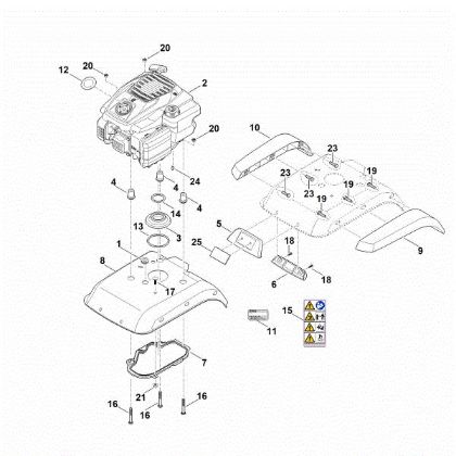 Imagen de C - Cubierta del motor MH 445.1