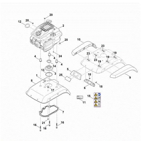 Imagen de C - Cubierta del motor MH 445.1
