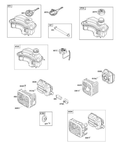 B&S - 09â  09P602-0012-H1 F - Sistema de escape, suministro de combustible de la marca Stihl