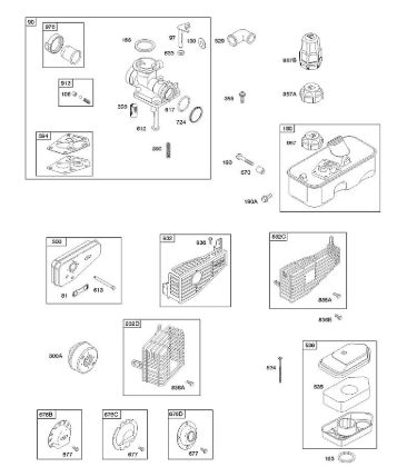 B&S - 09â  09T502-0147-B1 A - Depurador de aire, carburador, sistema de escape, suministro de combustible de la marca Stihl