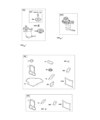 B&S - 10â  100602-0160-H8 F - Motor de arranque eléctrico/Juegos de juntas de la marca Stihl