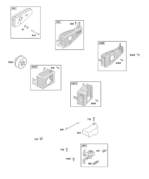 B&S - 10â  10D902-0111-B1 C - Freno, sistema de escape de la marca Stihl