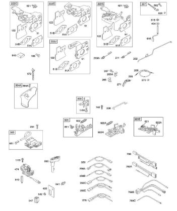 B&S - 12â  121602-0383-E1 C - Freno, mandos, resorte de regulador, encendido de la marca Stihl