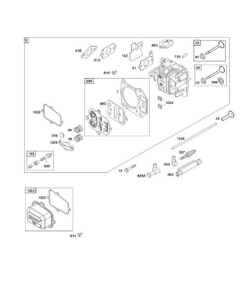B&S - 12â  121602-0383-E1 F - Culata de la marca Stihl