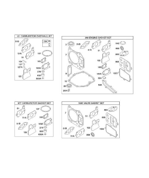 B&S - 12â  121602-0383-E1 G - Juegos/Juegos de juntas de la marca Stihl