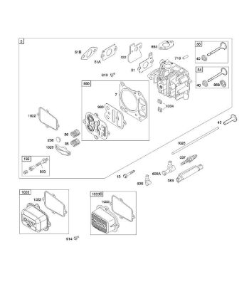 B&S - 12â  122602-0194-E1 F - Culata de la marca Stihl