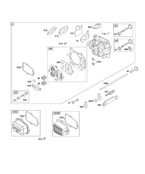 B&S - 12â  122602-0194-E1 F - Culata de la marca Stihl