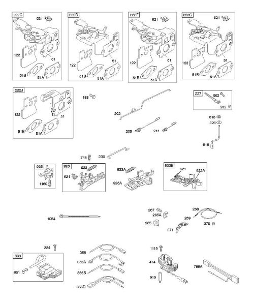 B&S - 12â  122672-0107-E1 E - Mandos, freno volante, resorte de regulador, encendido de la marca Stihl