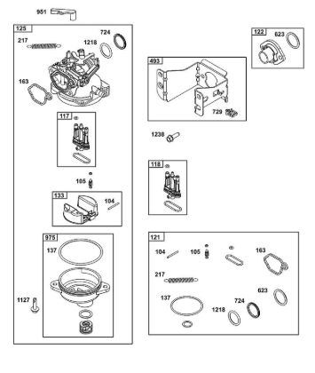 B&S - 12â  125P02-0087-F1 C - CONJUNTO DE CARBURADOR de la marca Stihl