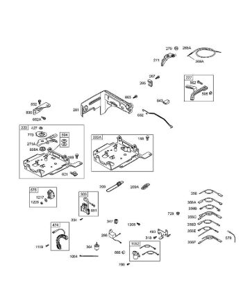 B&S - 12â  126492-0165-E1 F - Mandos, resorte de regulador, encendido de la marca Stihl