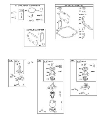 B&S - 12â  126T02-1824-B1 F - Arranque eléctrico, juegos de juntas de la marca Stihl