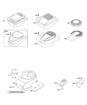 B&S - 12â  127802-1376-01 C - Carcasa/revestimientos ventilador de la marca Stihl