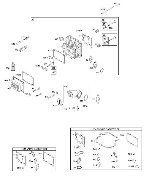 B&S - 21â  217802-0138-E1 E - Culata, juego de juntas motor, juegos de juntas válvula, colector de admisión, válvulas de la marca Stihl