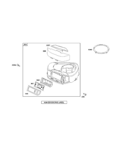 B&S - 28â  282H07-0113-E1 A - Depurador de aire, carcasa de ventilador de la marca Stihl