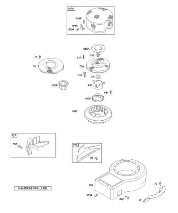B&S - 28â  286707-1185-E1 C - Carcasa de ventilador, pantalla giratoria de la marca Stihl