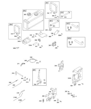 B&S - 28â  286707-1185-E1 G - Combustible, soportes, mandos, resortes de la marca Stihl