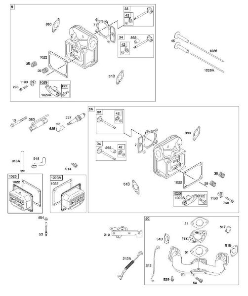 B&S - 40â  405577-0112-E1 D - Culata, tapa de balancines, colector de admisión de la marca Stihl