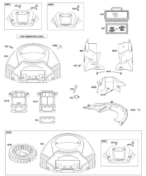 B&S - 40â  405777-0126-E1 A - Depurador de aire, carcasa de ventilador de la marca Stihl