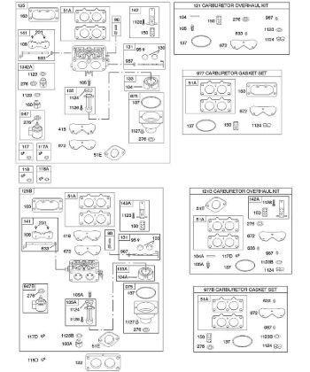 B&S - 40â  405777-0126-E1 D - Carburador, juego de revisión carburador de la marca Stihl