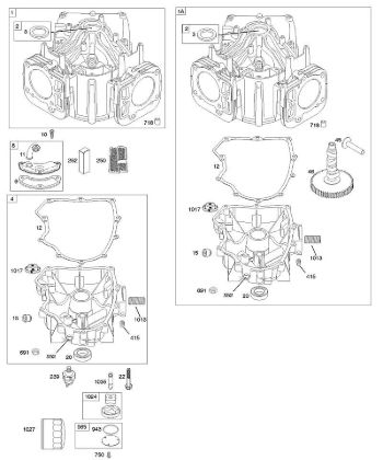 B&S - 40â  405777-0126-E1 G - Cilindro, cárter del motor de la marca Stihl