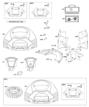 B&S - 40â  407577-0111-E1 A - Depurador de aire, carcasa de ventilador de la marca Stihl