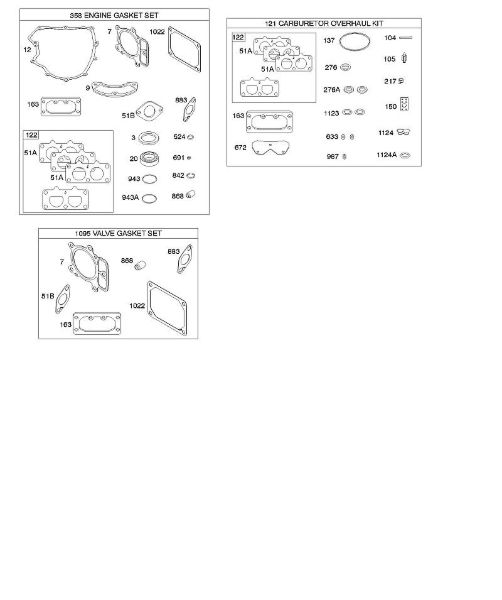 B&S - 44â  445577-0125-B1 G - Juego de juntas motor/válvulas, juego de revisión carburador de la marca Stihl