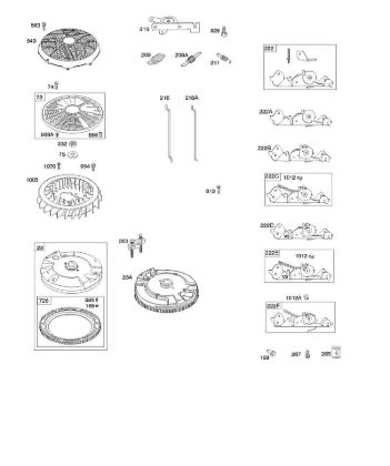 B&S - 44â  445577-0125-B1 H - Rueda volante, regulador de la marca Stihl