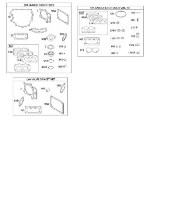 B&S - 44â  445577-0138-B1 G - Juego de juntas motor/válvulas, juego de revisión carburador de la marca Stihl