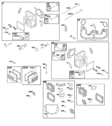 B&S - 44â  44N677-0017-B5 H - CONJUNTO DE CULATA de la marca Stihl