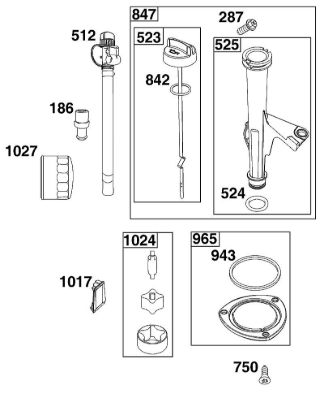 B&S - 44â  44S977-0046-G1 J - CONJUNTO DE LUBRICACIí“N de la marca Stihl