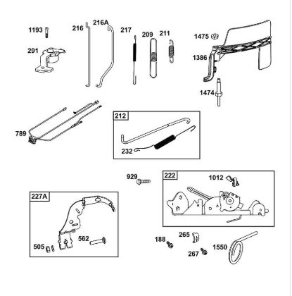B&S - 44â  44U777-0010-G1 D - CONJUNTO DE ELEMENTOS DE MANDO de la marca Stihl