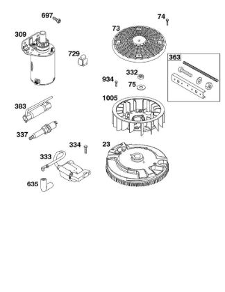 B&S - 44â  44U777-0010-G1 I - CONJUNTO DE RUEDA VOLANTE, ENCENDIDO Y MOTOR DE ARRANQUE de la marca Stihl