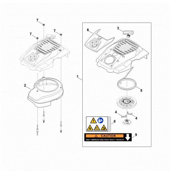 Imagen de K - Sistema de arranque, carcasa del ventilador EVC 200.3 (EVC200-0007)