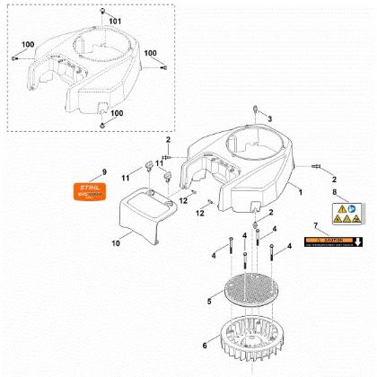 Imagen de C - Carcasa del ventilador EVC 7000.0 (EVC7000-0001)
