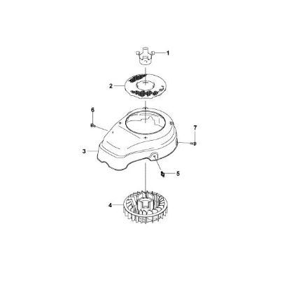 Imagen de F - Cubierta/ rotor de ventilador FJ180V-AM80