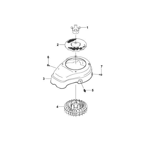 Imagen de F - Cubierta/ rotor de ventilador FJ180V-AM80