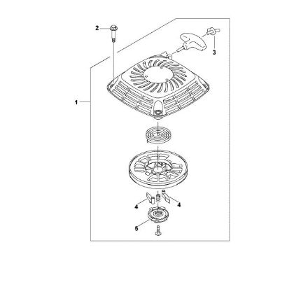 Imagen de L - Tapa del ventilador con dispositivo de arranque FJ180V-BS51