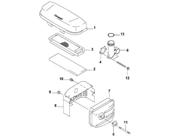 Imagen de J - Filtro de aire/ tubo de escape FJ180V-BS61