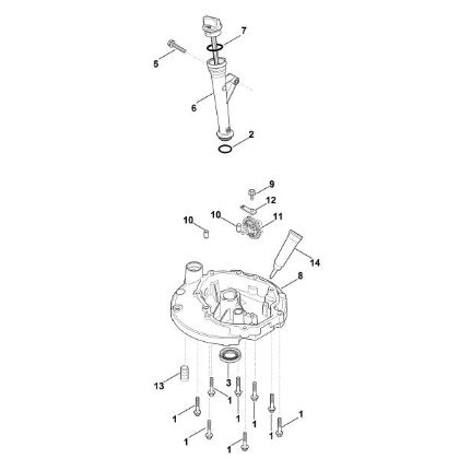 Imagen de K - Sistema de lubricacián, cárter de aceite XT-800 (XT800-3087)
