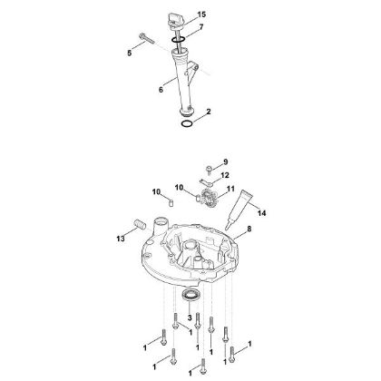 Imagen de K - Sistema de lubricacián, cárter de aceite XT-800 (XT800-3091)