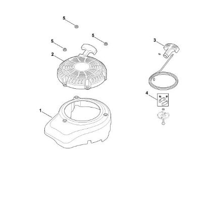 Imagen de L - Tapa del ventilador, dispositivo de arranque XT-800 (XT800-3091)