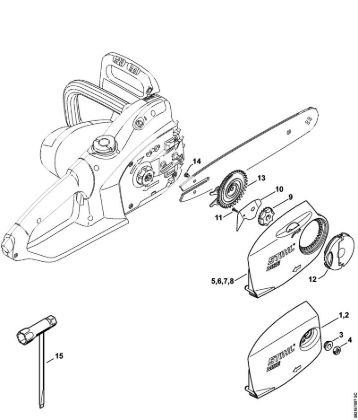 Electrosierras (MSE) MSE 190 C-Q Tapa del pióón de cadena, Heramientas de la marca Stihl