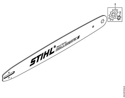 Espadas Guí­a R 50cm/20" 1,3mm/0.050" 3/8" Rollomatic E 3/8" 11 Dientes (.050") de la marca Stihl