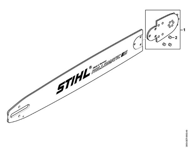 Espadas Guí­a S 40cm/16" 1,3mm/0.050" 3/8" Rollomatic ES 3/8â€ 11 Dientes de la marca Stihl