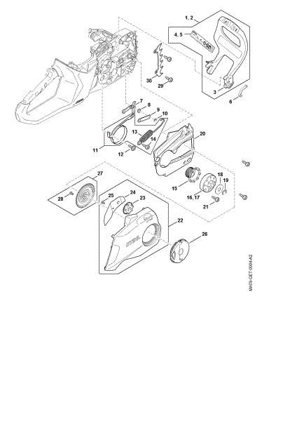 Imagen de Protector, Freno de cadena, Dispositivo tensor de la cadena MSA 200.0 C-B