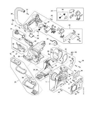 Imagen de Motor eláctrico, Mádulo electránico, Carcasa de la empuáadura MSA 220.0 TC-O