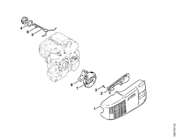 Motosierras de gasolina (MS) 009 LQ Embrague (33.89), (30.89), (25.84) de la marca Stihl